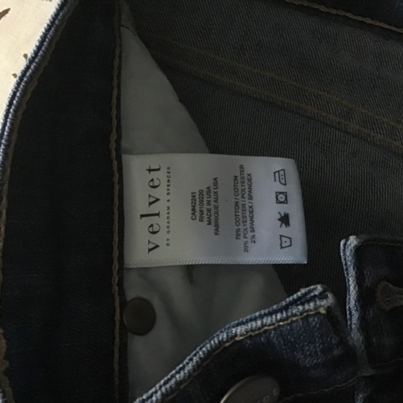 Velvet by Graham and Spencer skinny jeans NWOT size26 - Picture 2 of 5